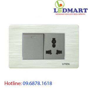 Bộ công tắc & ổ cắm 3 chấu cỡ M UTEN V7.0-K11MS Z13NPM3