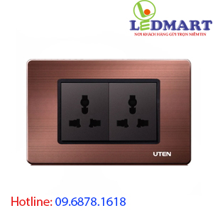 Bộ ổ cắm đôi 3 chấu UTEN A8